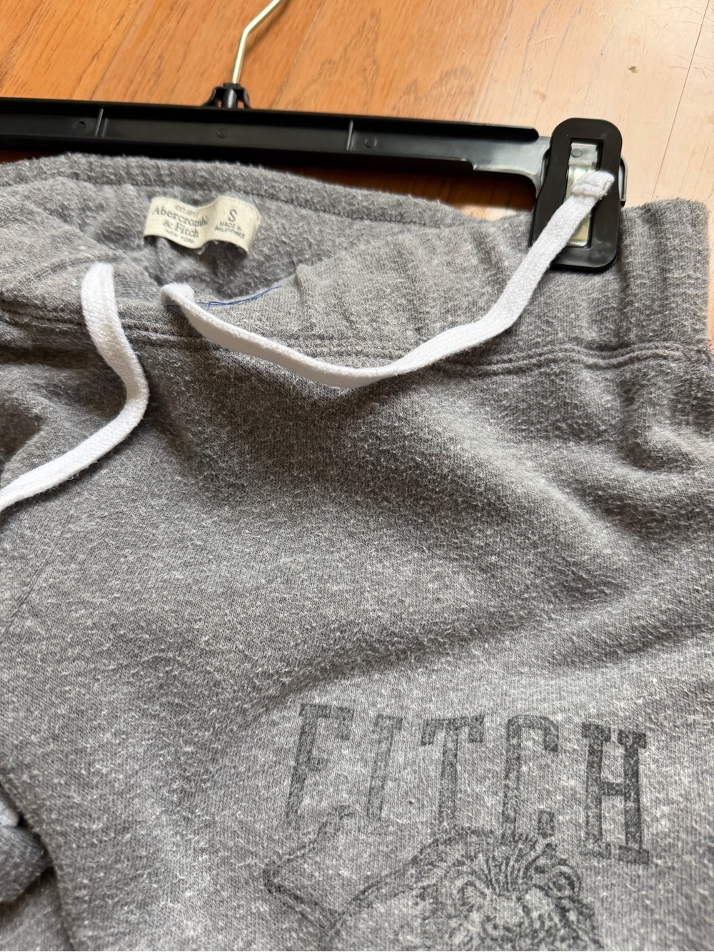 Abercrombie & Fitch Gray Kids Drawstring Sweatpants with White Cord